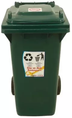 Coș de gunoi Hydro S Tomberon cu roti si capac 120 L Verde 8001196