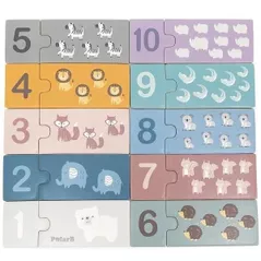 Puzzle miscellaneous 7995 Puzzle din lemn Numere si animale 44071