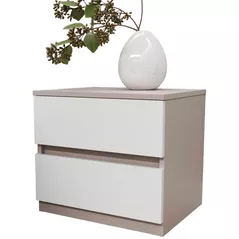 Noptieră Bayro Harmony 550x500x450 серый камень фасад белый