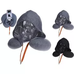 Подушка туристическая Promstore 42627 Подушка шейная с капюшоном 30x32cm ProNorld