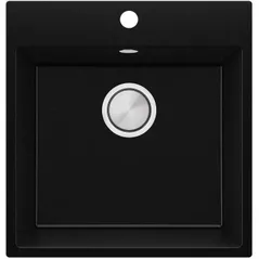 Chiuvetă bucătărie Primagran Riga 50 Black metallic + accesorii 500x480 MY5KM