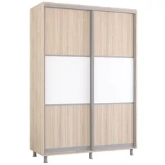 Dulap Mobildor-Lux Aron-P 1.0m-1.8m uși glisante din PAL orizontal (160x60x240H cm) Sonoma
