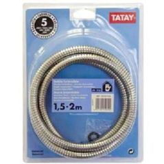Душевой шланг Tatay 42076 Шланг для душа телескопический двойной 1.5-2m, нерж ст