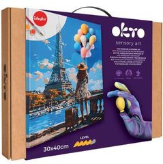 Набор для творчества Okto 30013 3D Pictură pe numere cu plastilină ușoară 30×40сm, Salutări din Paris