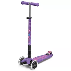Самокат Micro MMD100 Maxi Deluxe Foldable LED Purple