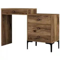 Măsuţa de toaletă Trendy Lizbon 553, Nuc, 124x84x40cm (masa de machiaj) (GTR001462)
