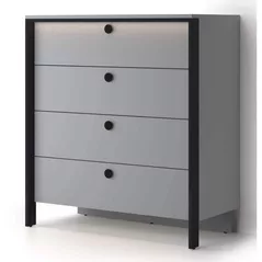 Комод Fabrik Home Clay 4 ящика (с подсветкой) Серая мышка