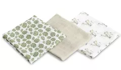 Аксессуар для пеленания Sensillo 0805 Набор пеленок 3шт Bamboo Elephant 70x80 (0414)