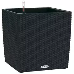 Цветочный горшок Lechuza Cube Cottage 30, Graphite Black