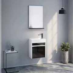 Dulap pentru lavoar Orka Mobila de baie + Oglinda Yedisu 45 Black