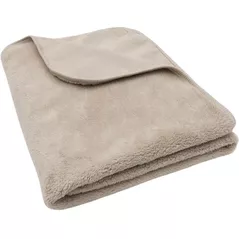 Set de perne si plapume Jollein 516-511-68130 Paturica Basic Jersey/Sherpa Warm Sand, 75x100cm