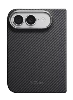 Husă pentru smartphone Pitaka Edge iPhone 18 Fold (Protectie spate) (Black Grey), KI1801F