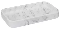 Аксессуар для ванной 5five 55781 Organizator baie Lea 19x11x2.5cm alb efect marmura