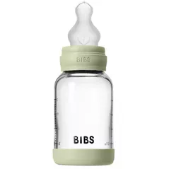 Поильник BIBS 50191250 Biberon din sticla anticolici Sage cu tetina din silicon 0+ luni, 120ml