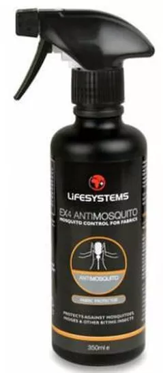 Аксессуар для кемпинга Lifesystems EX4 AntiMosquito for Fabrics 350 ml, spray impotriva insectelor