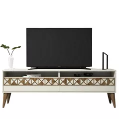 Comodă TV Trendy Linie, Crema 150x50x30cm