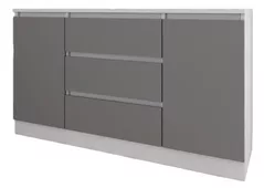 Comodă Smartex (16230) Т4 160cm Alb+Grafit