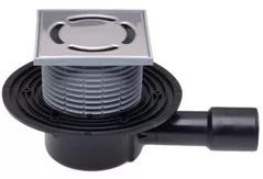 Душевой трап Hutterer & Lechner Sifon de pardoseala interior orizontal PP D. 40/50 cu grila inox (123 x 123 mm) H=79 mm HL510NPr
