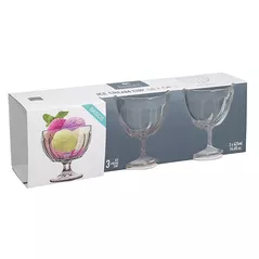 Veselă Excellent Houseware 18302 Set cupe 3buc, D11x12cm, 425ml, sticla