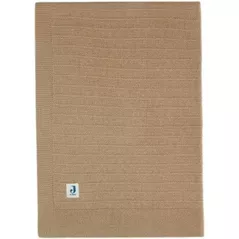 Lenjerie de pat pentru copii Jollein 516-511-67012 Paturica Pure Knit Biscuit GOTS, 75x100 cm