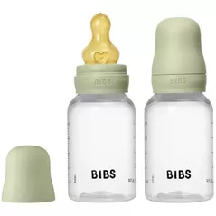 Поильник BIBS 5116250 Set 2 biberoane din plastic Sage cu tetina din latex flux lent, 150ml