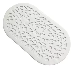 Covoraș de baie Bisk 06761 antiderapant, 68x39, alb, GRENADA