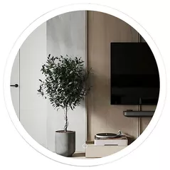 Зеркало для ванной Uniplast LM-209.5858-3 LED (rotunda cu janta) 58x58 cm