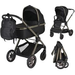 Сărucior pentru copii Moni iClick Black, 2in1