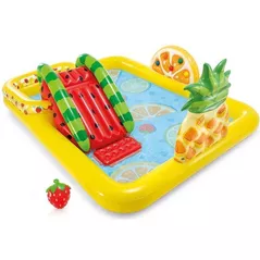 Piscină gonflabilă Intex 57158 Centrul de joc gonflabil cu topogan FRUCTE 244x191x91cm, 2+