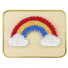 Set de creație miscellaneous 7213 Set p/u creatie String Art Curcubeu 15x20 cm 28020