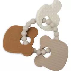 Iinel dentiție Jollein 101-007-66095 Inel gingival din silicon Teddy Bear Keychain