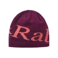Îmbrăcăminte sport Rab Caciula LOGO BEANIE Mulberry/Hibiscus (QAB-39-MLH-ONE)