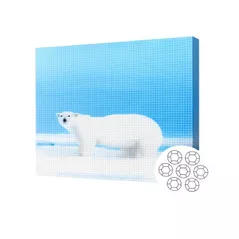 Tablou pe numere Art Gallery GA79329 Mozaic cu diamante 40x50cm Urs polar