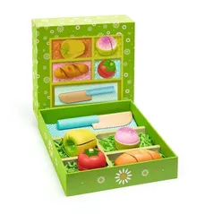 Bucătărie și veselă de jucărie Djeco DJ05511 Joc de feliat Picnic