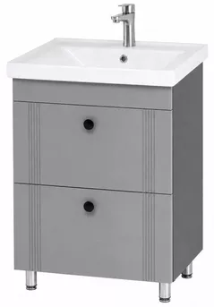 Dulap pentru lavoar Mashtab 12185 Palma (Sava) cu 2 sertare 650x470x850 Gri mat