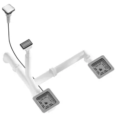 Сифон для кухонной мойки Helika-AquaSanita AQ-007H Stainless Steel