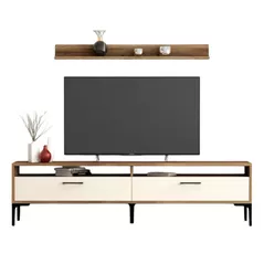 Comodă TV Trendy Istanbul, Nuc, Smantana 180x47x35cm