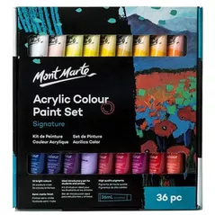 Set de creație Mont Marte MSCH3636 Set vopsea acrilica 36 culori x 36ml