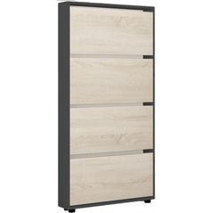 Полка для обуви Mobildor-Lux Leo Slim 80x16x164H cm Anthracite/Sonoma