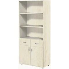 Dulap de birou Tisam Bibliotecă cu 2 sertare, 2 uși, 802x403x1816 mm (0640)
