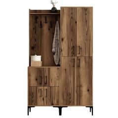 Mobilă pentru antreu Trendy Berlin BA, Nuc, 120x200x35cm (GTR001356)