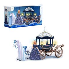 Кукла Essa 374A Prințesa cu cal și careta, cu lumina și sunet