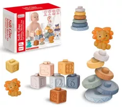 Set de construcție Optmarket 202143362 Пирамидка тактильная