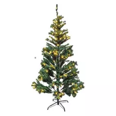 Brad artificial Promstore 02530 Brad verde PVC&PE cu luminite, 180cm, 200LED