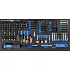 Набор ручных инструментов Hoegert HT7G150 биты,107 предм.