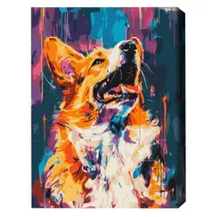 Tablou pe numere BrushMe BS53927FC 40x50cm (fără cutie) Corgi colorat
