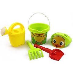 Игрушка для песочницы Promstore 45050 MerConser Набор игрушек для песка в ведерке Цыпленок 5ед 23cm