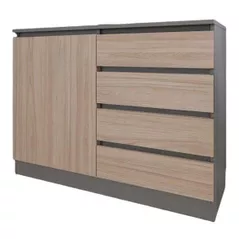 Комод Smartex (16081) Т2 100cm Grafit+Stejar Deschis