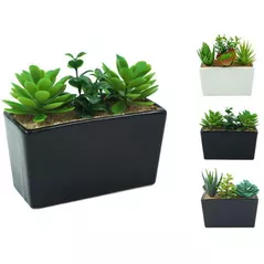 Искусственное растение Promstore 47515 Цветок искусственный Суккулент с травкой 15x9cm