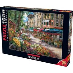 Puzzle Anatolian A3106 Puzzle 1000 elemente Piata de flori in Paris